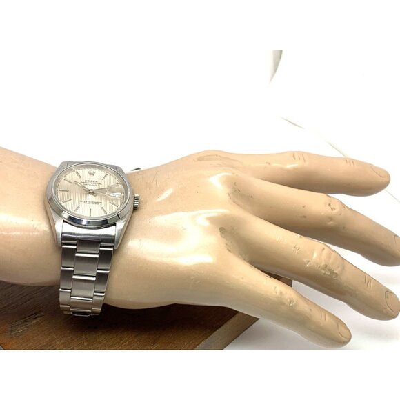 Rolex Datejust Men's Watch 16200 Vintage 1995 Swiss Automatic Tapestry Dial 36mm - Picture 3 of 14